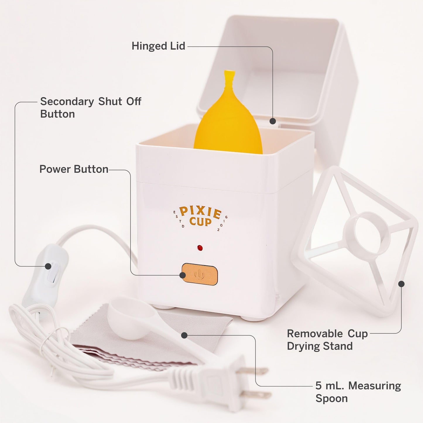 Pixie Menstrual Cup Steamer Sterilizer with A Small Period Cup - Ranked 1 for Most Comfortable Reusable Pixie CupBuy Supplements Australia