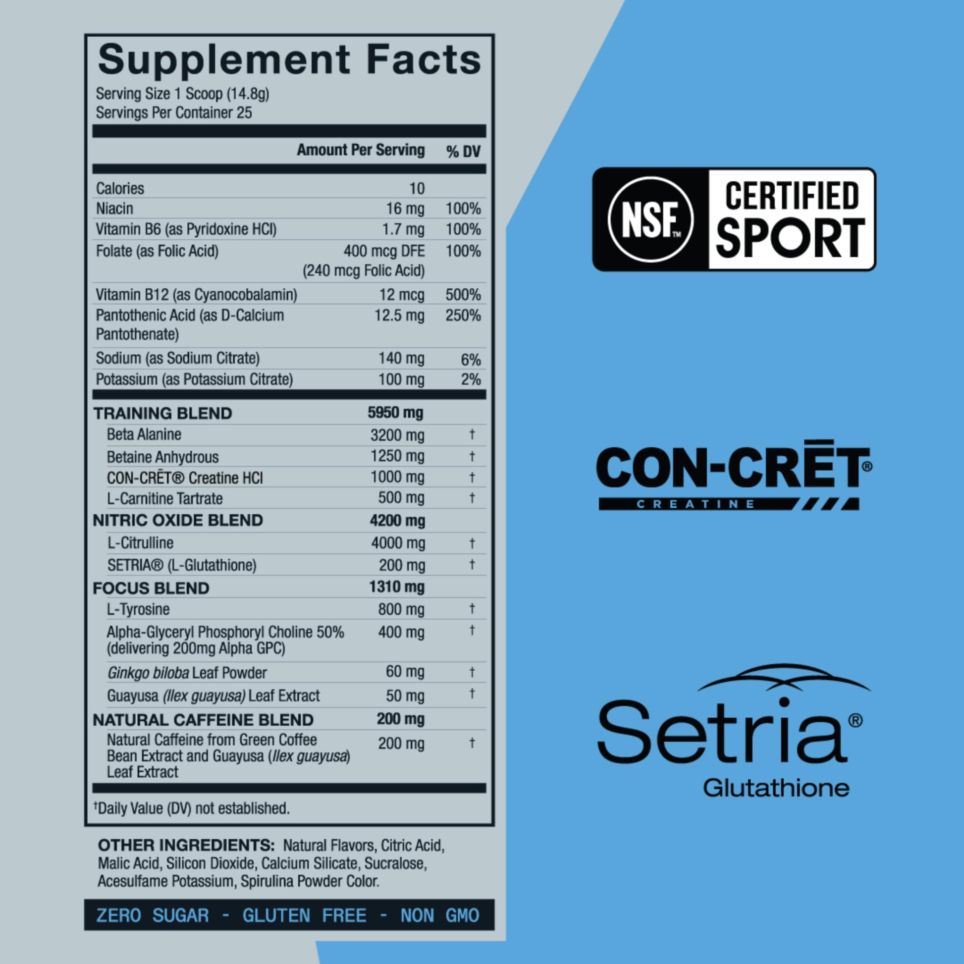 ZOA+ Pre Workout Powder, Fruit Punch - NSF Certified for Sport with Zero Sugar, Electrolytes ZOABuy Supplements Australia