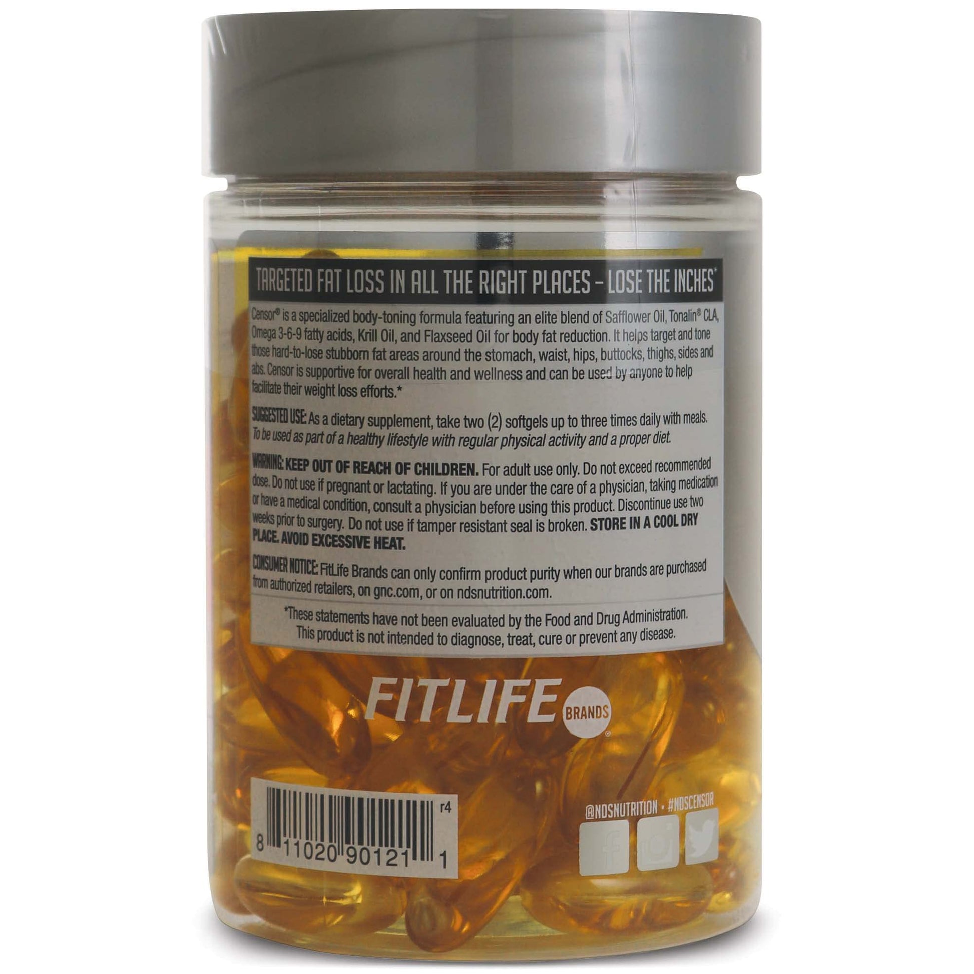 Censor NDS Nutrition Fat Loss and Body Toner with CLA, Fish Oil, Safflower and Omega 3-6-9 Blend CensorBuy Supplements Australia
