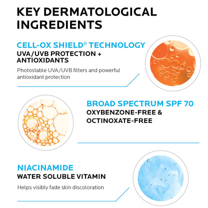 La Roche-Posay Anthelios UV Correct Sunscreen Moisturizer SPF 70, Daily Anti-Aging Face Moisturizer with Niacinamide