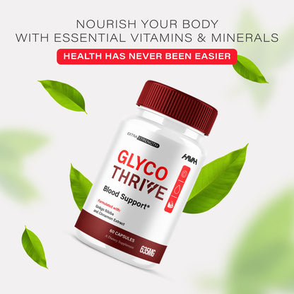 (2 Pack) Glyco Thrive Blood Support GlycoThrive Maximum Strength Capsules, Glyco Thrive Advanced Daily Multivitamin Health and Wellness Supplement, GlycoThrive Health Support Pills (120 Capsules) HavahBuy Supplements Australia