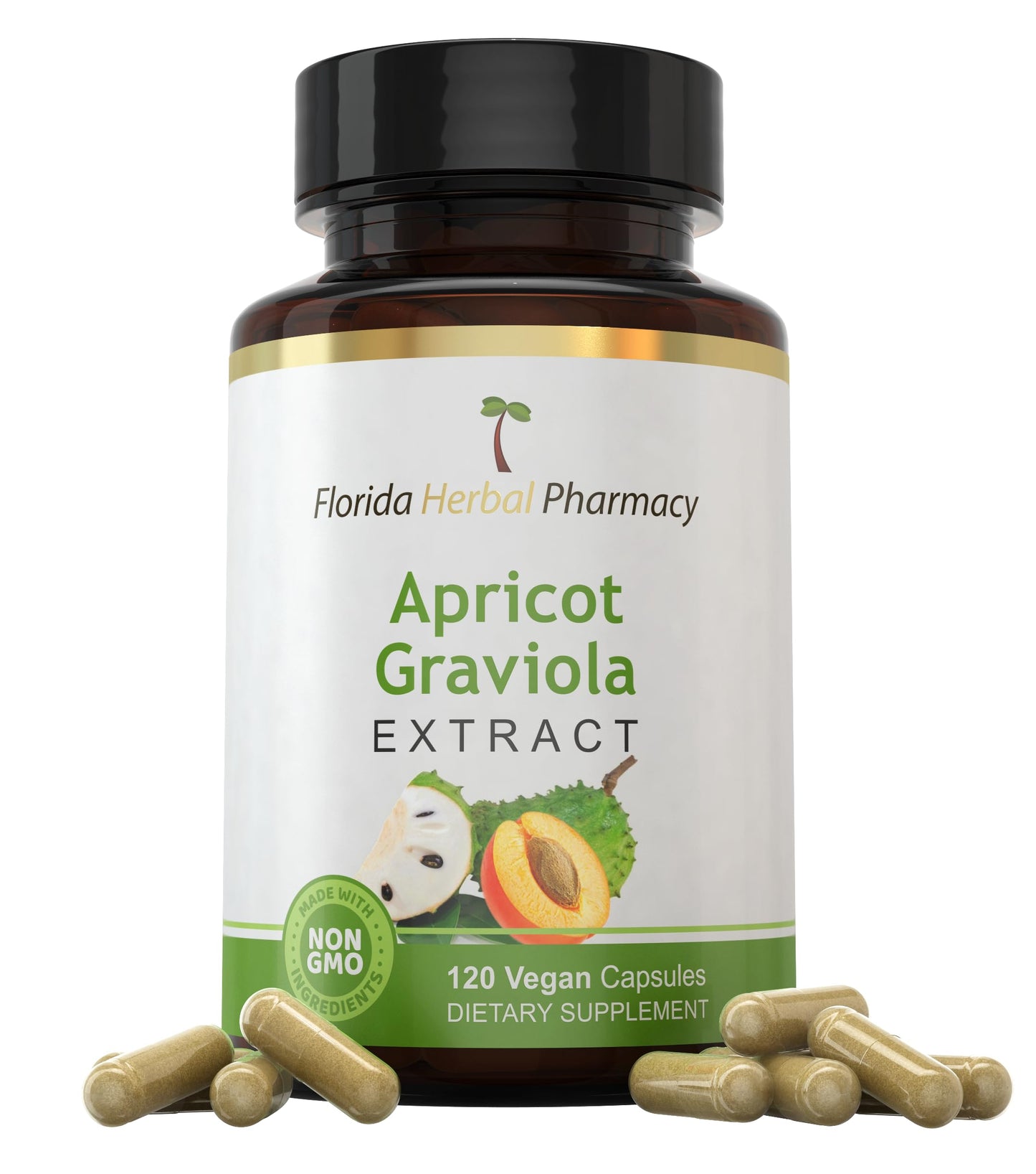Florida Herbal Pharmacy, Apricot-Graviola Supplement Capsules 10:1 (120 Capsules), 1000 mg Serving (Pack of 1) Florida Herbal PharmacyBuy Supplements Australia