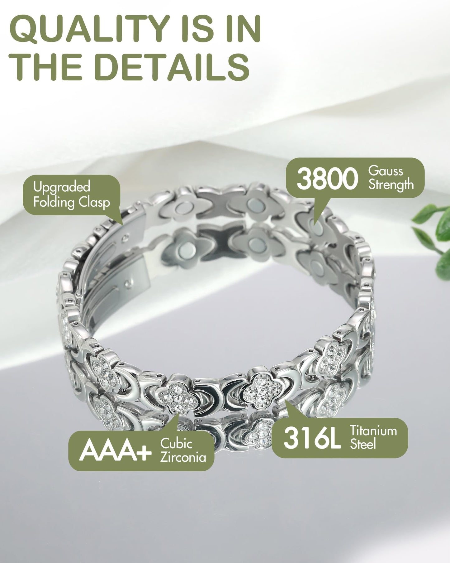 Feraco Ultra Strength Magnetic Bracelets for Women with Neodymium Therapy Magnets FeracoBuy Supplements Australia