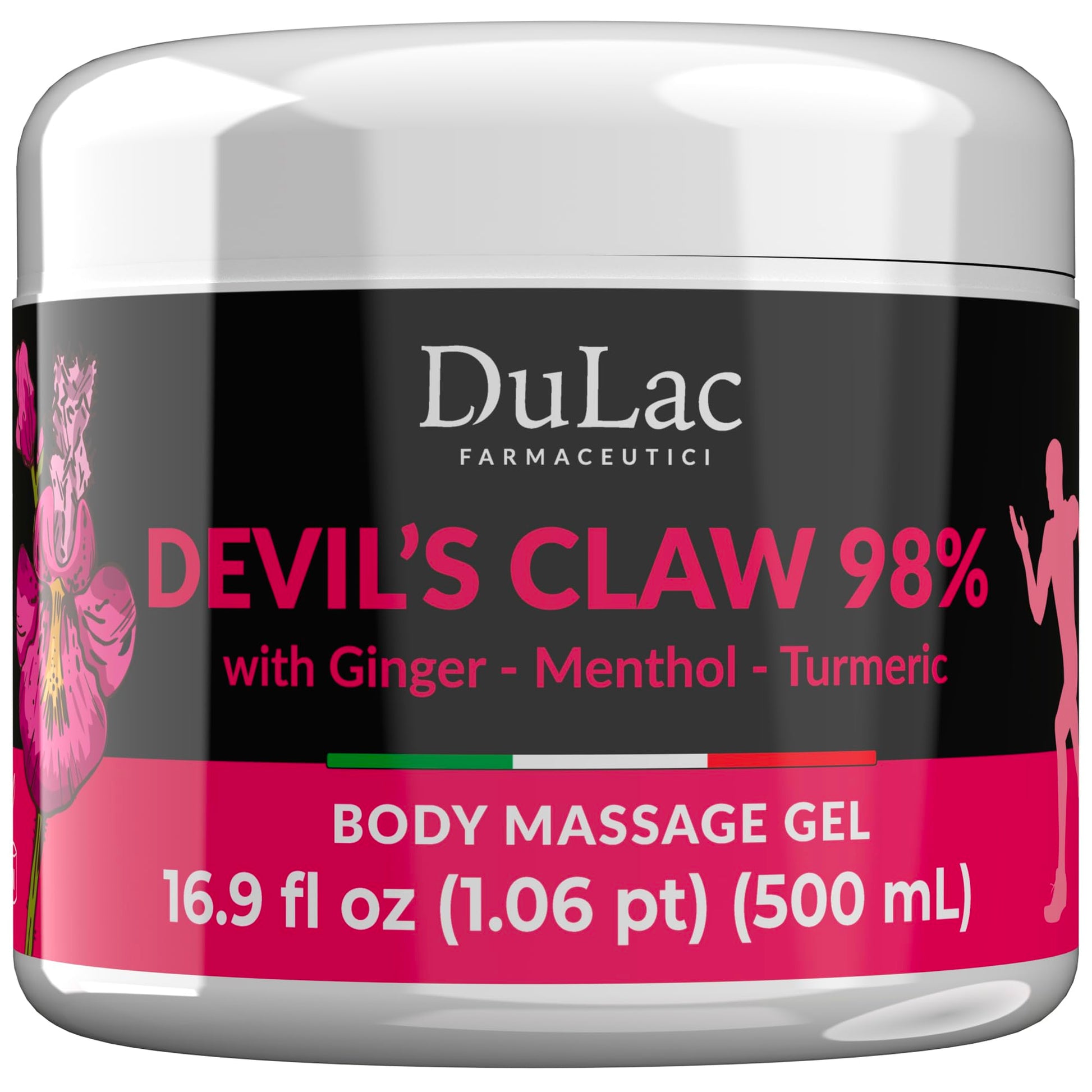 Dulac - Devil's Claw 98% Cream Maximum Strength 16.9 Fl Oz, Natural Joint and Muscle Comfort Cream, Enriched with Menthol for Cool Effect DULÀC FARMACEUTICI 1982Buy Supplements Australia