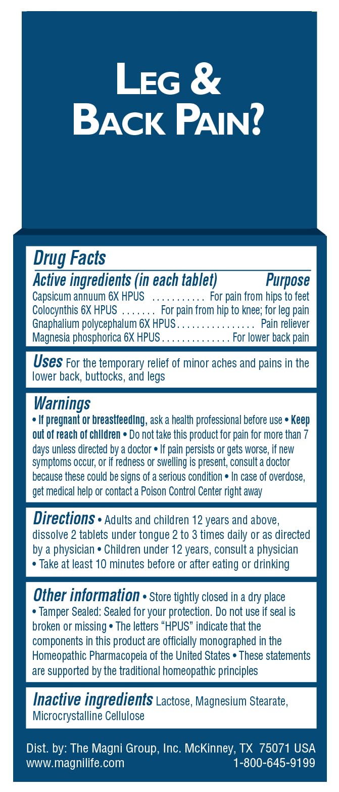 MagniLife Leg & Back Pain Relief Tablets,125 Ct, Fast-Acting Pain Relief Naturally Soothes Burning, Tingling & Stabbing Aches, Symptomatic or Preventative, Non-Habit Forming Quick-Dissolve Tablets MagniLifeBuy Supplements Australia