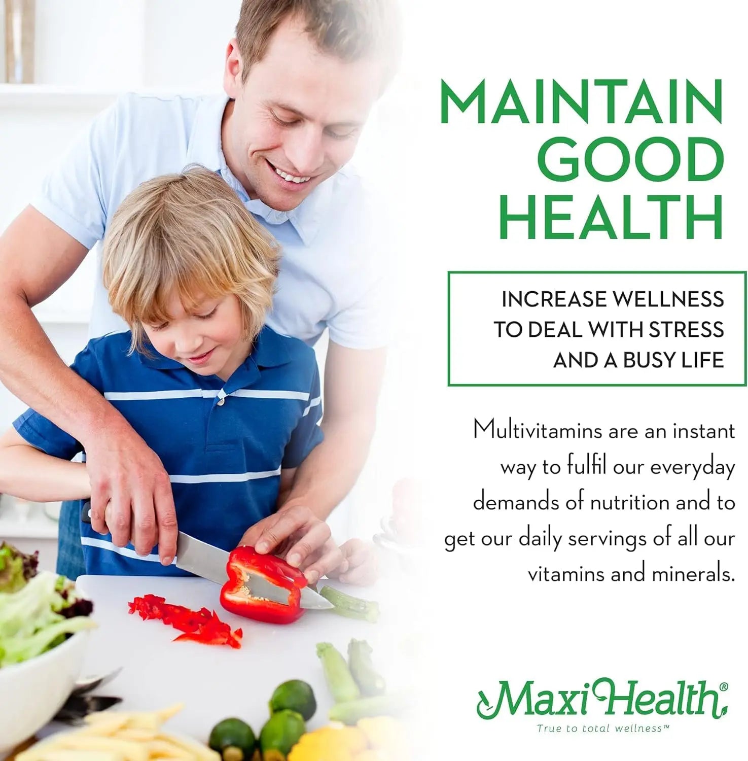Maxi Health Chewable Multivitamin for Kids, Teens and Adults - Cherry Chewable Vitamins for Adults & Children Maxi Health