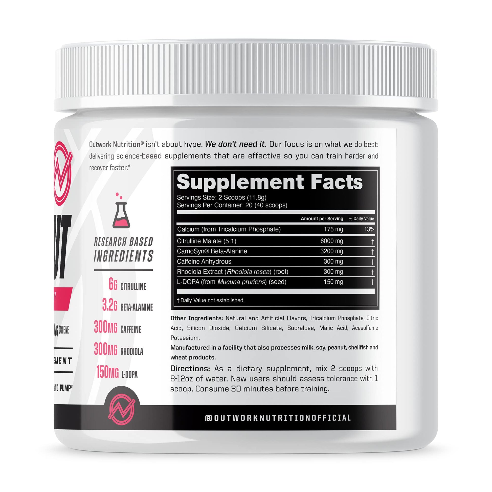 Outwork Nutrition Pre-Workout Supplement with Nootropics - Energy & Mental Focus Outwork NutritionBuy Supplements Australia