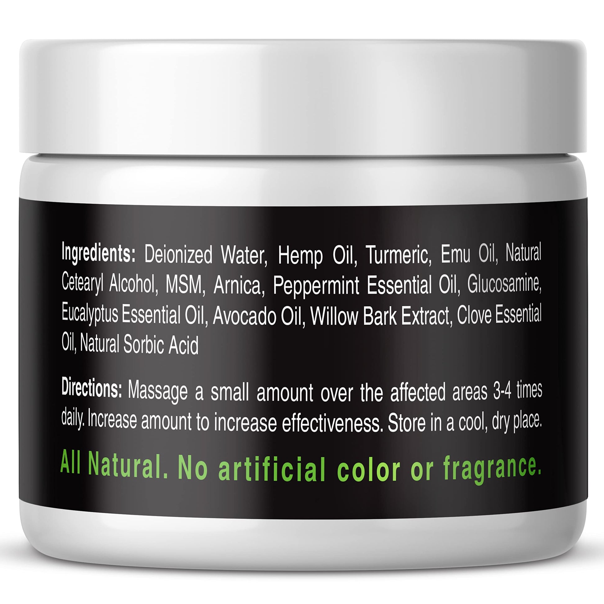 Health Revolution Hemp Arnica Cream Maximum Strength - Soothes Muscles, Joints, Feet, Nerve, Back, Knee, Hip, with Arnica, MSM, Emu, Turmeric - Expertly Formulated 4oz Health RevolutionBuy Supplements Australia