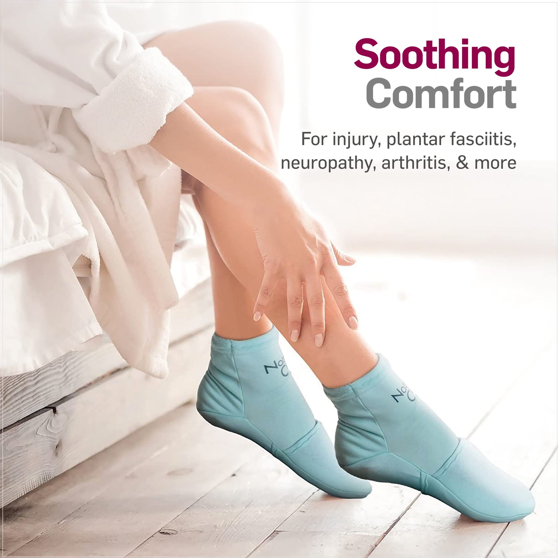 NatraCure Cold Therapy Socks - Reusable Gel Ice Frozen Slippers for Feet NatraCureBuy Supplements Australia
