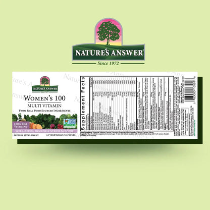 Nature's Answer Women's 100, Multivitamin, 60 Vegetarian Capsules Nature's Answer