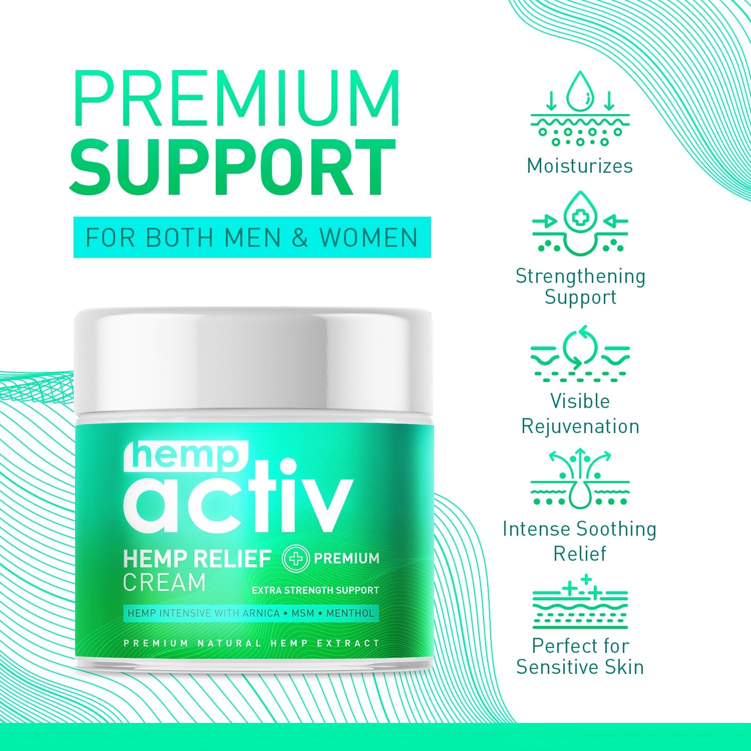 HEMPACTIV Cooling Hemp Cream – Menthol, MSM & Arnica – Fast-Absorbing, Non-Greasy Formula for Muscles & Joints – 4oz Best-Value Size HEMPACTIVBuy Supplements Australia