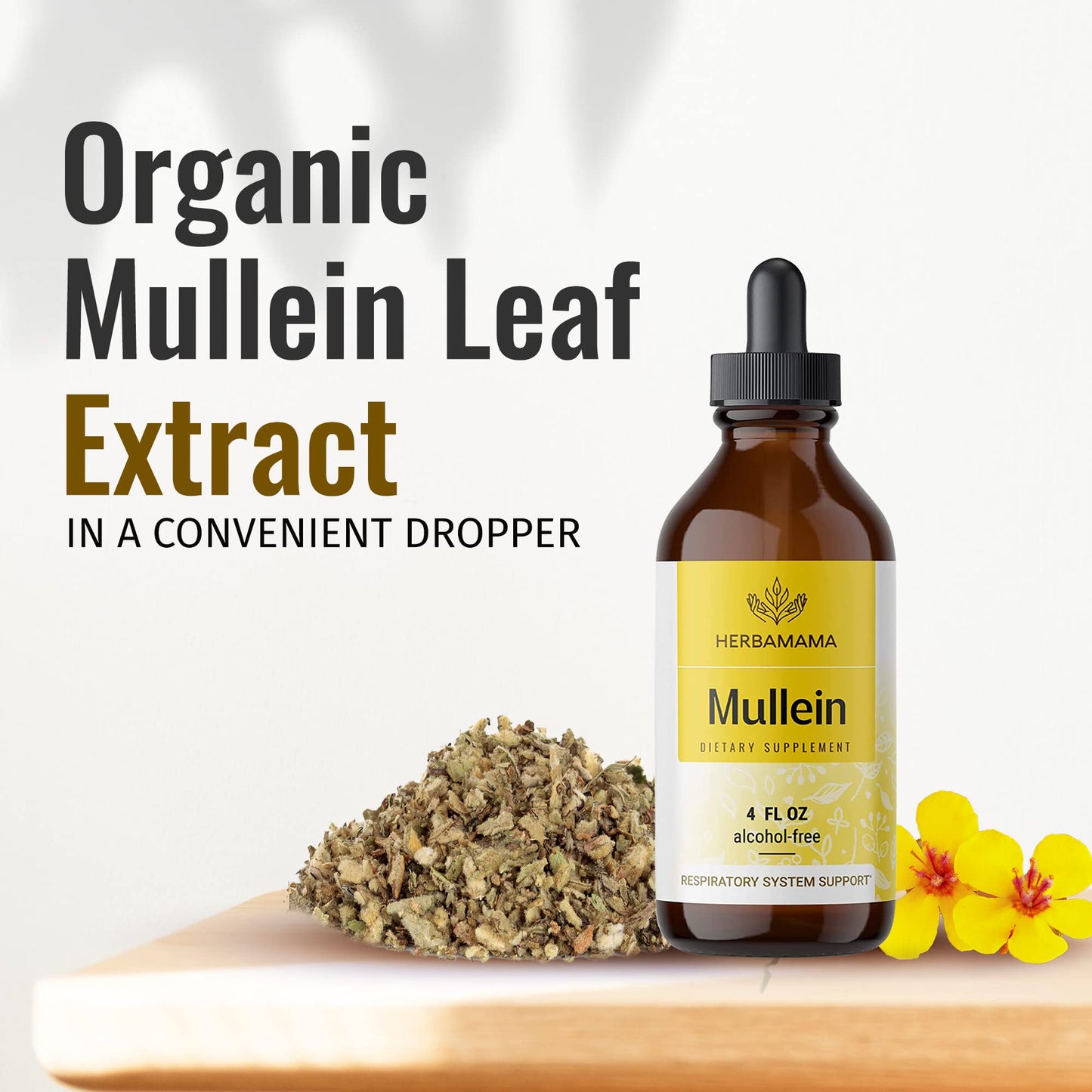 Mullein Leaf Tincture - Lung Cleanse - Vegan Mullein Drops - Lung Detox HERBAMAMABuy Supplements Australia