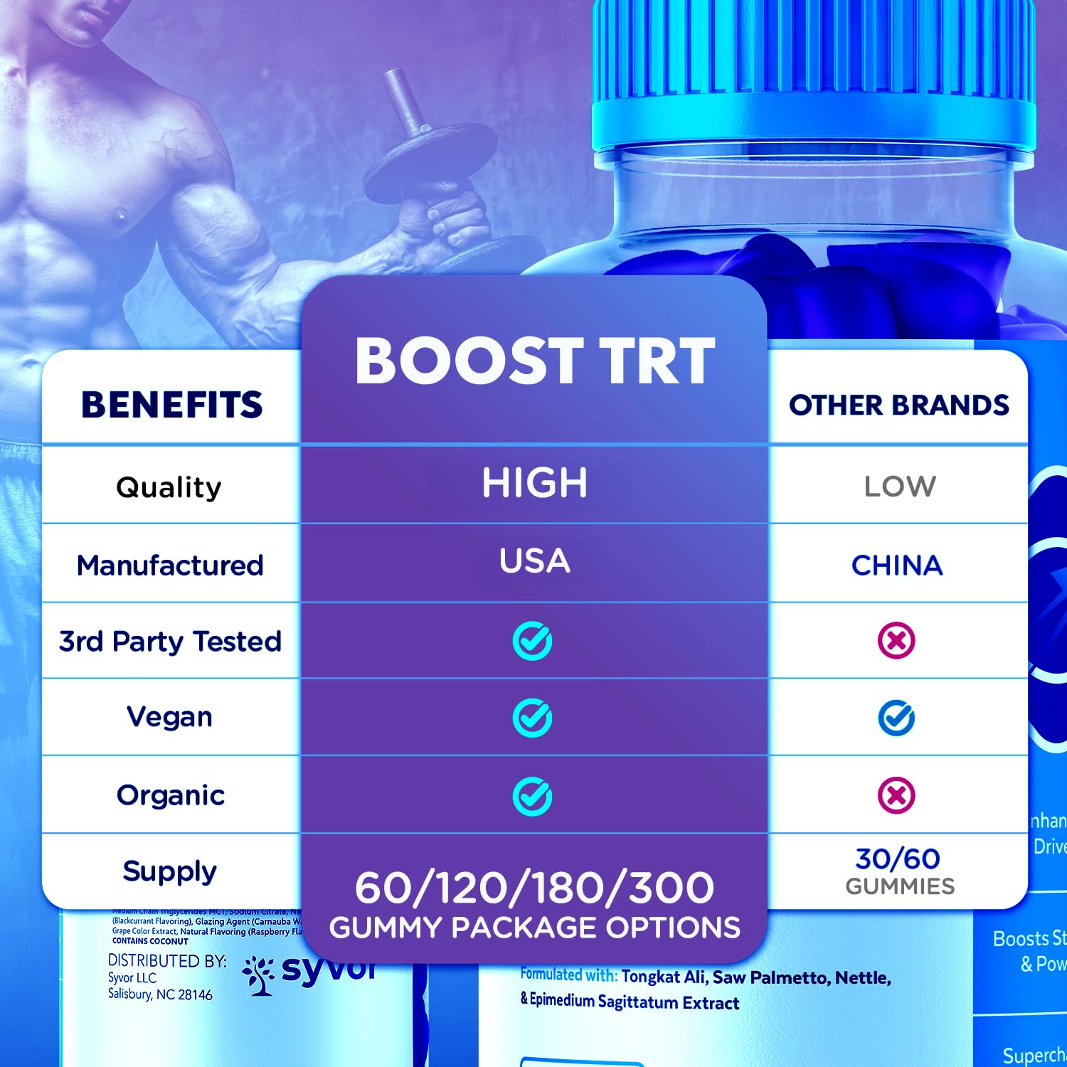 (3 Pack) Boost TRT Gummies for Men, Official Boost TRT Male Performance Gummys with Natural Ingredients, Advanced BoostTRT Men's Gummy Supplement with Maximum Strength Premium Vitamins (180 Gummies) SyvorBuy Supplements Australia
