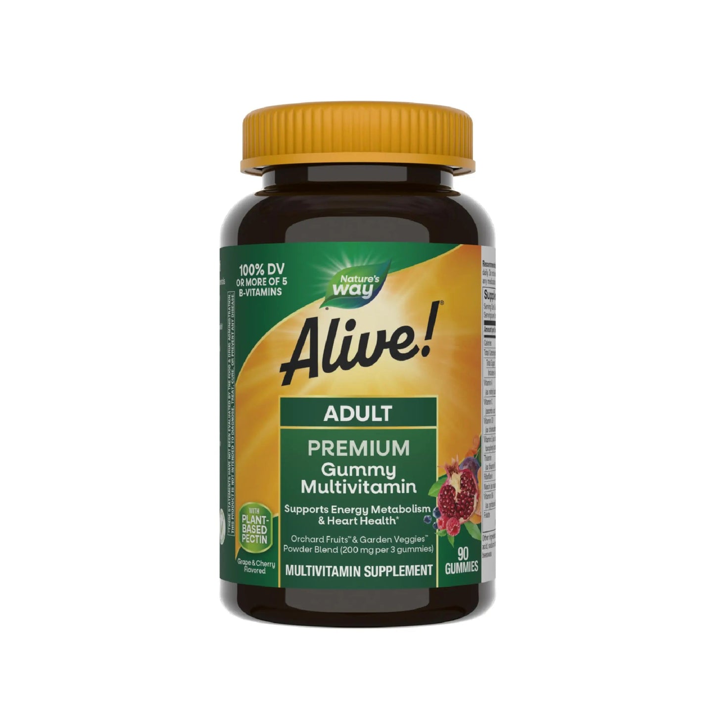 Nature's Way Alive! Adult Premium Multivitamin Gummy, Full B-Vitamin Complex, Supports Energy Metabolism & Heart Health*, 90 Gummies Nature's WayBuy Supplements Australia