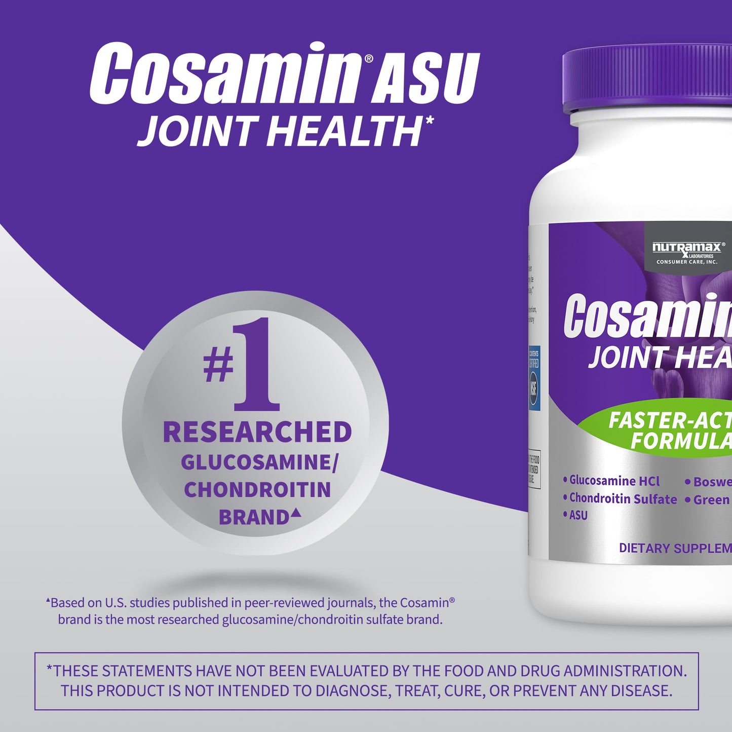 Nutramax Laboratories Cosamin® ASU Joint Health Supplement with Glucosamine, Chondroitin & ASU for Adult Men & Women, Joint Supplement, 230 Capsules Nutramax LaboratoriesBuy Supplements Australia