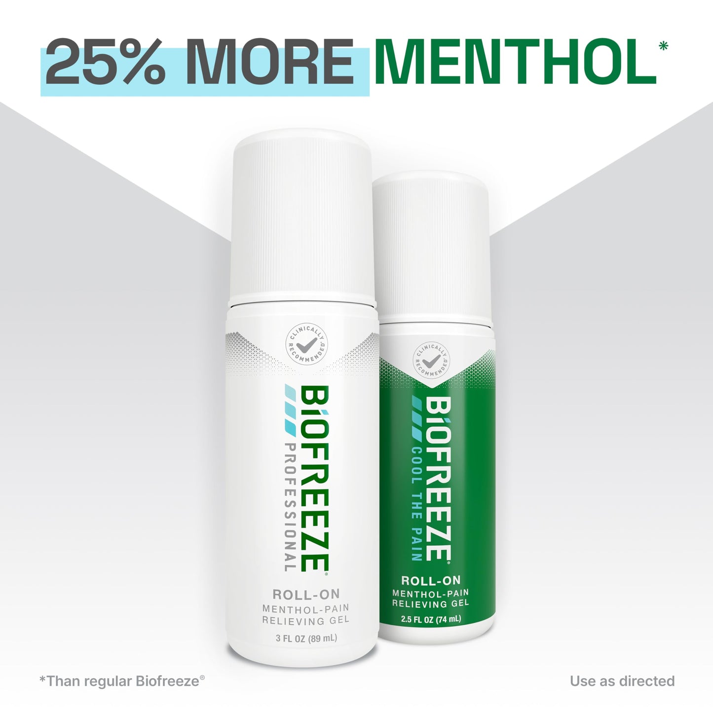 Biofreeze Professional Pain Relief Roll On, Travel Size Arthritis Discomfort Reliever, Fast Acting & Long Lasting Formula, Cooling Menthol Gel 3 Fl Oz (Pack of 3) BiofreezeBuy Supplements Australia