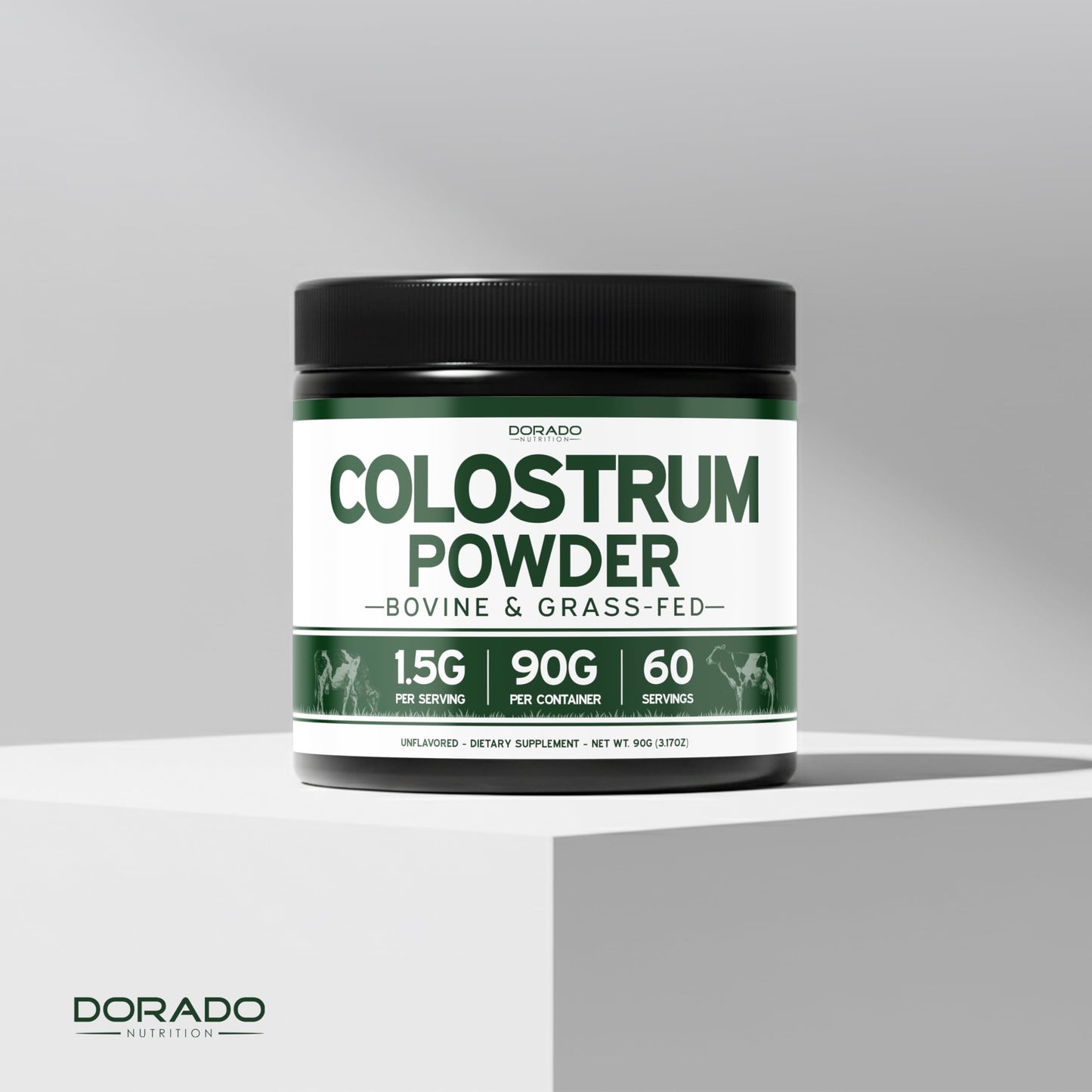 Colostrum Supplement Powder 90g (60 Servings of 1.5g Pure Bovine Colostrum Std. to Contain 20% IgG Immunoglobulins) Grass Fed Powder - No Fillers, Third Party Tested, Unflavored & Non-GMO DORADO NUTRITIONBuy Supplements Australia