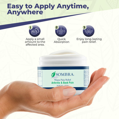 Sombra Warm Pain Relief Gel, Warm Relief for Arthritis and Chronic Pain Pre-Workout Muscle Rub Vegan Formula Free of Artificial Fragrances, Dyes, NSAIDs, Wax, Petroleum, Alcohol - 8oz (2 Pack) SombraBuy Supplements Australia