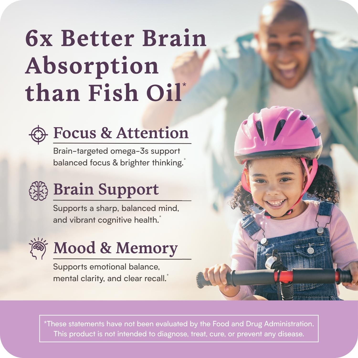 Omega w/LYSOVETA LPC | EPA & DHA Supplements for Brain Health | Focus, Attention, Memory, & Mood | 6X Higher Absorption Than Fish Oil | Omega-3 Fatty Acid Supplements | Highest Potency LPC-DHA AccentrateBuy Supplements Australia