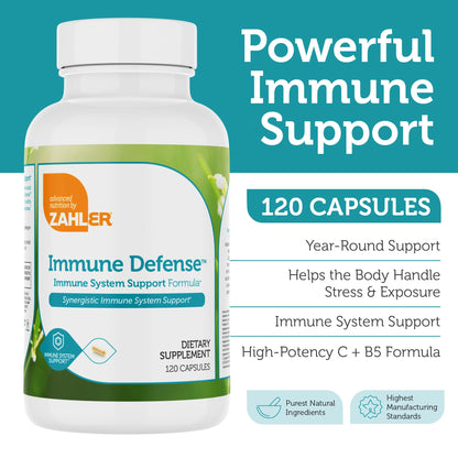 Zahler Immune Defense, Immune System Support, Certified Kosher, 120 Capsules ZahlerBuy Supplements Australia