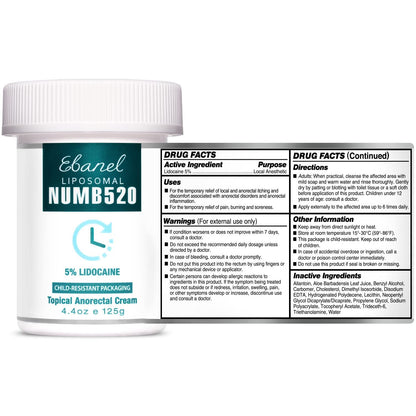 Ebanel Bundle of Pain Relief Cream Arnica Menthol 2 Oz, and Topical Numbing Cream 4 Oz EbanelBuy Supplements Australia