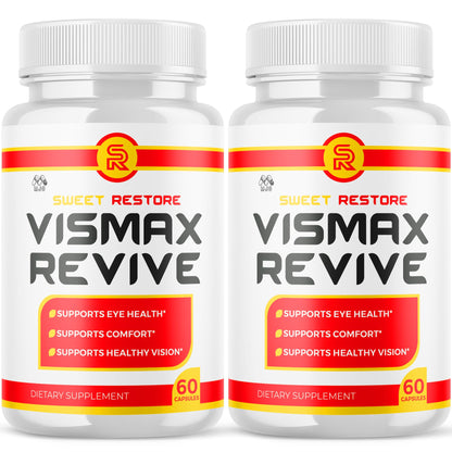 (2 Pack)Vismax Revive Capsules, Official VismaxRevive Vision Support Supplement with All Natural Ingredients, Advanced Eye Health Formula & Vision Vitamin Supporting Wellness Naturally (120 Capsules) MJOBuy Supplements Australia