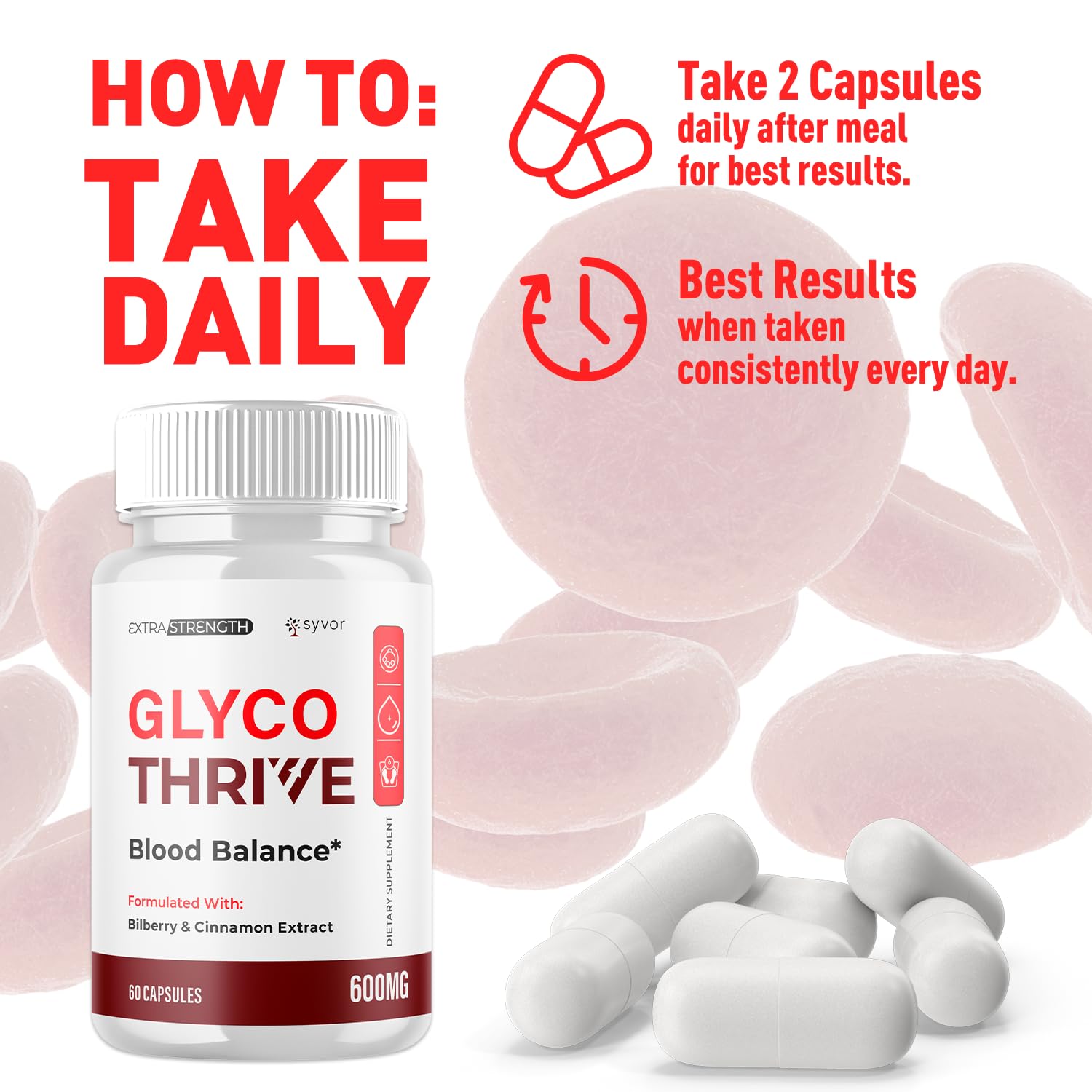 (2 Pack) Glyco Thrive Capsules, Official GlycoThrive Glycogen Support Pills with All Natural Ingredients, Advanced Formula Health Supplement with Max Strength Vitamins for Women & Men (120 Capsules) SyvorBuy Supplements Australia