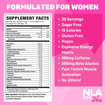Uplift Pre-Workout for Women (30 Servings) -Raspberry Lemonade-Provides Clean/Sustained Energy, Support Athletic Performance, Fast Twitch Muscle Fiber Activation Endurance(Caffeine, Vegan, GF, 15 Cal)