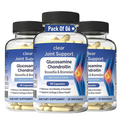 Glucosamine Chondroitin MSM with Turmeric & Boswellia 540 Capsules | 8-in-1 Joint Support Supplement for Flexibility & Mobility | Joint Supplement for Men & Women – Supports Back, Knees, Hips & Joints Clear ProbioticsBuy Supplements Australia