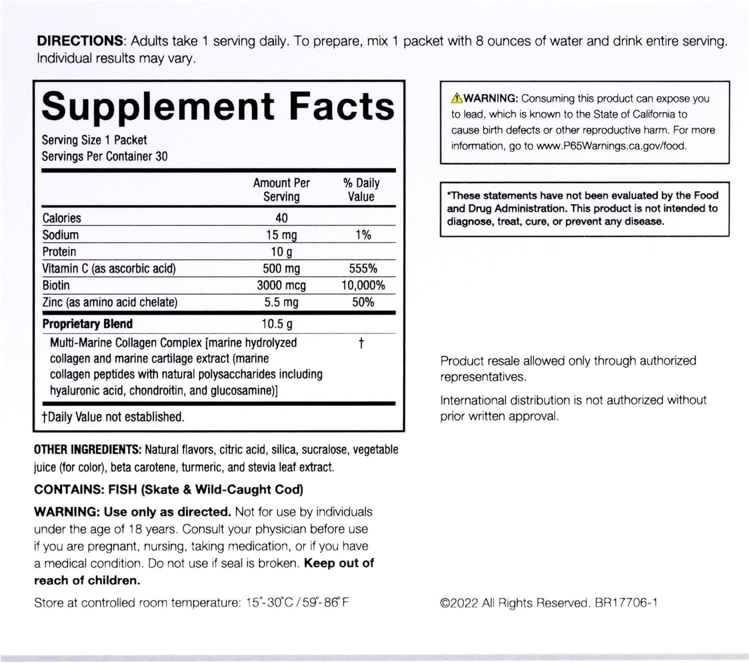 Serovital Skin Brilliance Marine Collagen – Hydrolyzed Marine Collagen Peptides SerovitalBuy Supplements Australia