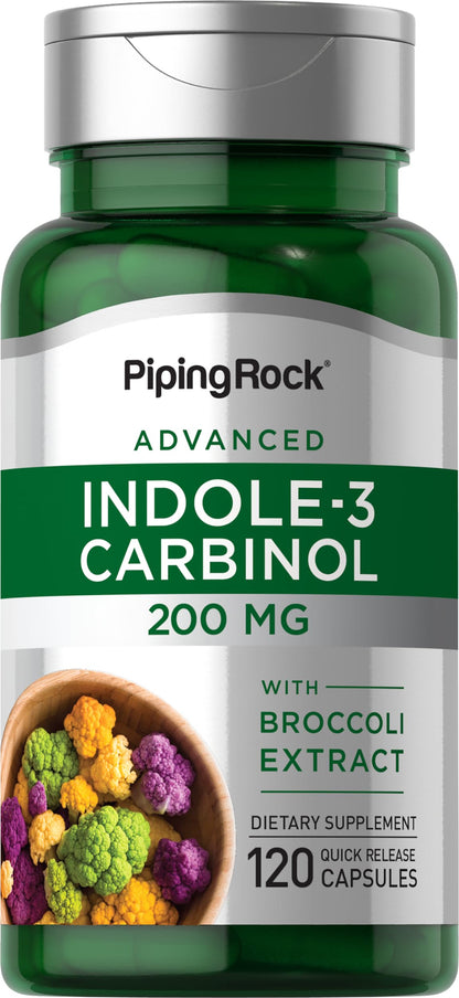 Piping Rock Indole 3 Carbinol | 200mg | 120 Capsules | I3C with Broccoli Extract | Non-GMO, Gluten Free Supplement Piping RockBuy Supplements Australia