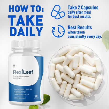 (2 Pack) Flexileaf Capsules, Official Flexileaf Pills with All Natural Ingredients, Advanced Health and Overall Wellness Multivitamin Supplement Maximum Strength Support Formula (120 Capsules) MJOBuy Supplements Australia