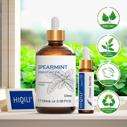 HIQILI 100ML Spearmint Essential Oil for Skin Care -100% Pure Treatment Grade - 3.38 Fl Oz. HIQILIBuy Supplements Australia