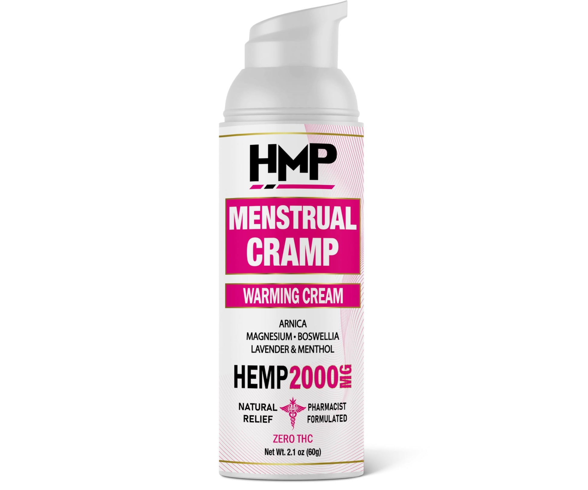 HMP BRANDS Menstrual Cramp Hemp Cream 2000MG with Menthol, Easy to Use, Natural Formula Made in USA 2.1oz HMP BRANDSBuy Supplements Australia
