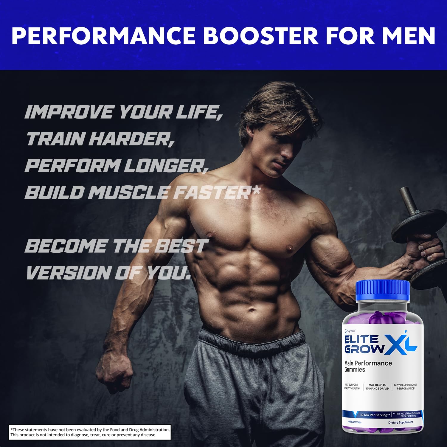 Elite Grow XL Gummies, Elite GrowXL Maximum Strength Gummy Supplement, Elite Grow X L All Natural Advanced Formula Gummys Chewable Vitamin EliteGrow Delicious Premium Once Daily Gummes (60 Gummies) SyvorBuy Supplements Australia