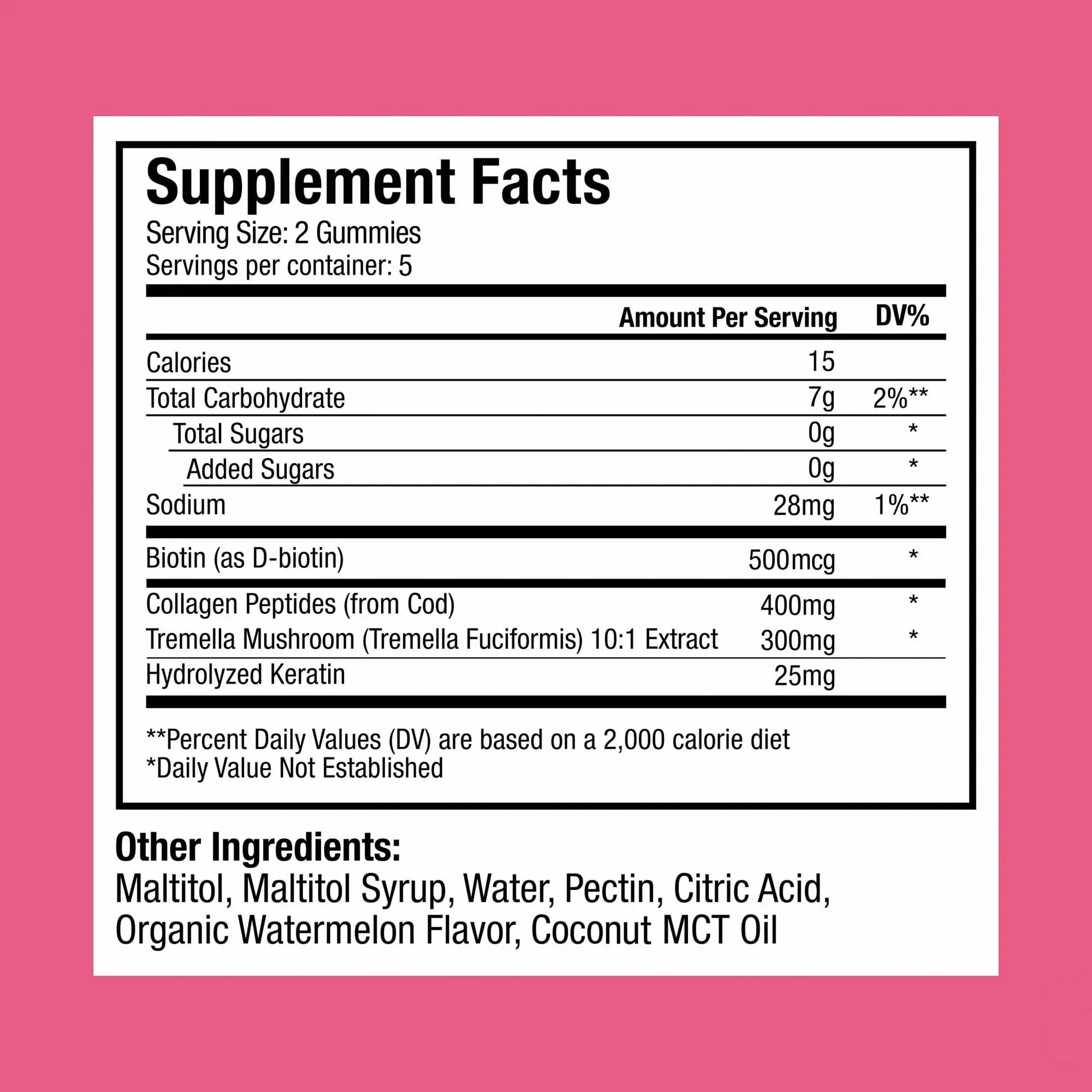 Plant People WonderBeauty Hair, Skin & Nails Rejuvenation Gummies with Tremella Mushroom, Marine Collagen Peptides, Keratin, & Biotin Plant PeopleBuy Supplements Australia