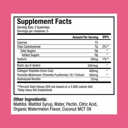 Plant People WonderBeauty Hair, Skin & Nails Rejuvenation Gummies with Tremella Mushroom, Marine Collagen Peptides, Keratin, & Biotin Plant PeopleBuy Supplements Australia