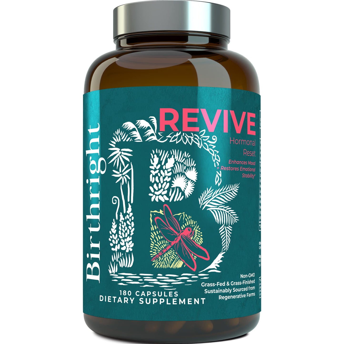 Birthright Female Hormone Support for, Energy, Fertility, Menstrual Cycle, Ovulation, Pregnancy and Menopause… All Natural, Animal Based, Liver, Kidney, Magnesium, Red Raspberry, Herbal Blend Revive BirthrightBuy Supplements Australia