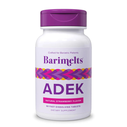 Barimelts ADEK - 60 Fast-Dissolving Tablets (2-Month Supply) - Sugar-Free Bariatric Vitamins for Women Including Vitamin A, Vitamin D, Vitamin E BariMelts