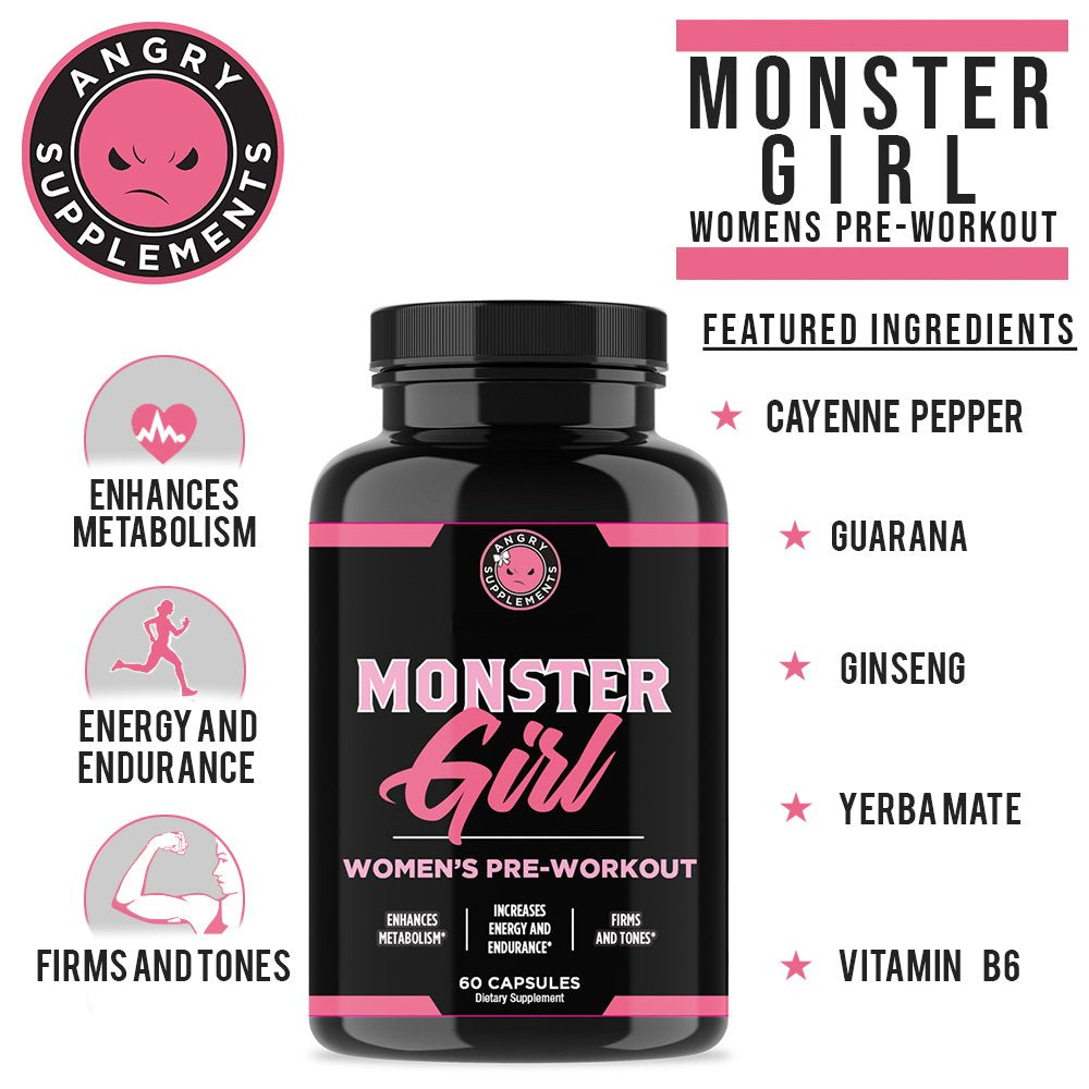 Angry Supplements Monster Girl, Women’s Pre-Workout + Recovery, Apple Cider Vinegar Angry SupplementsBuy Supplements Australia