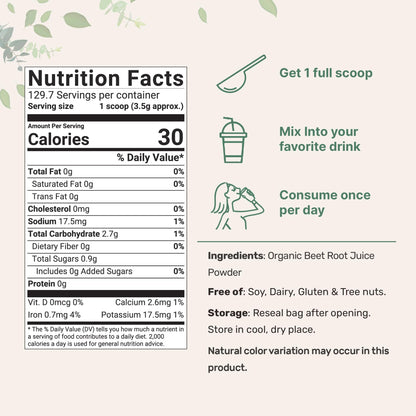 Micro Ingredients Organic Beet Root Powder, 1 Pound, Cold Pressed and Water Soluble Micro IngredientsBuy Supplements Australia