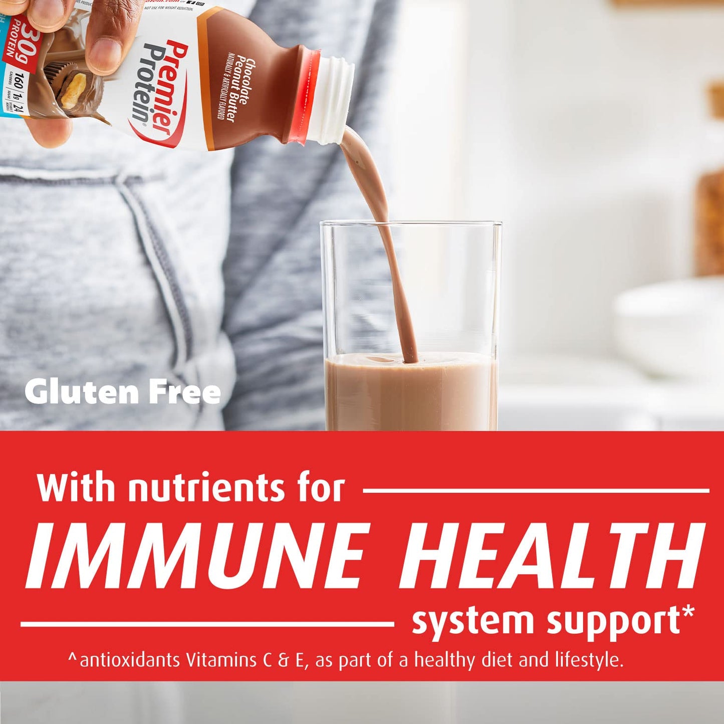 Premier Protein Shake, Chocolate Peanut Butter Liquid, 30g Protein, 1g Sugar, 24 Vitamins Premier ProteinBuy Supplements Australia