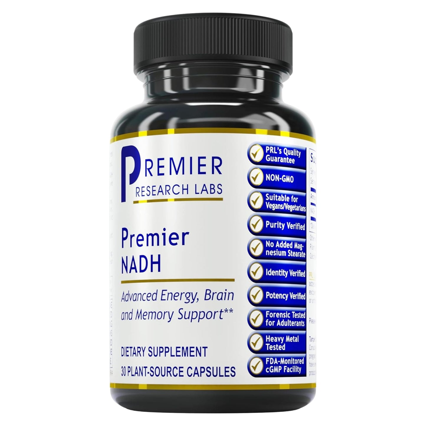 Premier Research Labs NADH - NADH Supplement, NAD Supplement for Men & Women, Nicotinamide Adenine Dinucleotide, Cell Regenerator, Respiratory Support - 30 Vegetarian Capsules Premier Research LabsBuy Supplements Australia