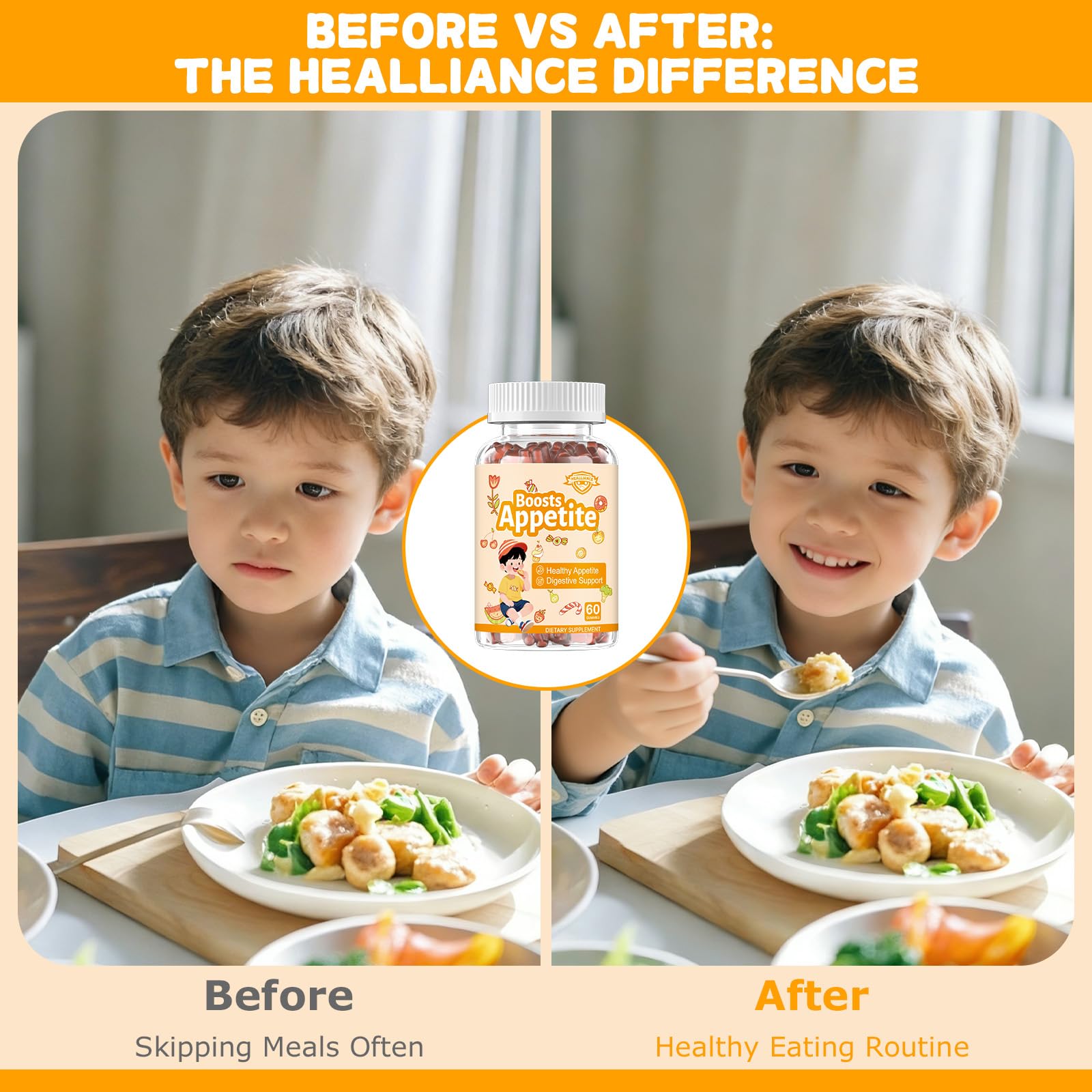 Appetite Booster Gummies for Kids Adults – Natural Blend of Hawthorn Zinc Carrot Supports Digestion Helps Increase Appetite, Promotes Healthy Eating Habits for Picky Eaters (Mixed Fruit Flavor) HeallianceBuy Supplements Australia