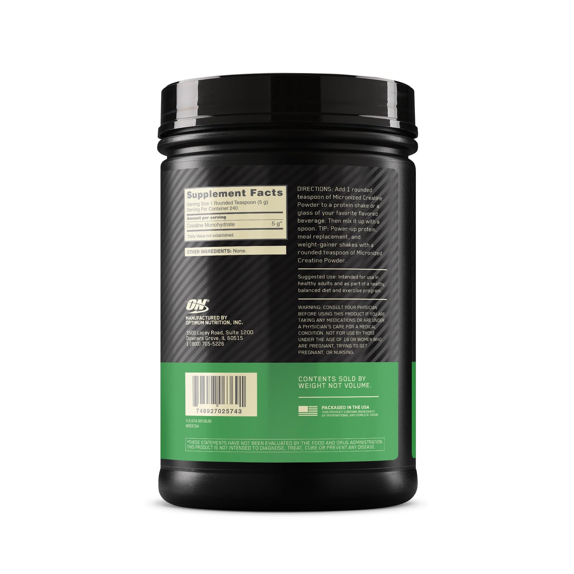 Optimum Nutrition Micronized Creatine Monohydrate Powder, Unflavored, Keto Friendly Optimum NutritionBuy Supplements Australia