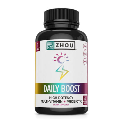 Zhou Daily Boost - Probiotic Multivitamin for Women & Men, Immune Support, Antioxidant & Eye Health Supplement with Vitamin A, Vitamin C ZHOUBuy Supplements Australia