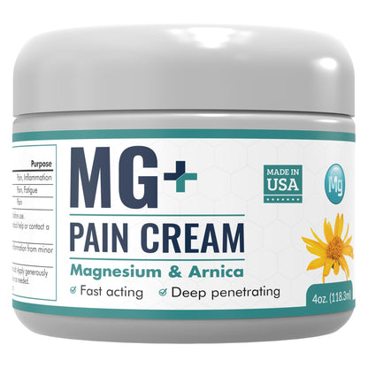 Mars Wellness MG+ Magnesium Cream Pain Relief - Extra Strength Magnesium and Arnica Cream - 4 OZ Tub - Neuropathy, Muscle Pain, and Leg Cramps Relief - 1 Pack MARS WELLNESSBuy Supplements Australia