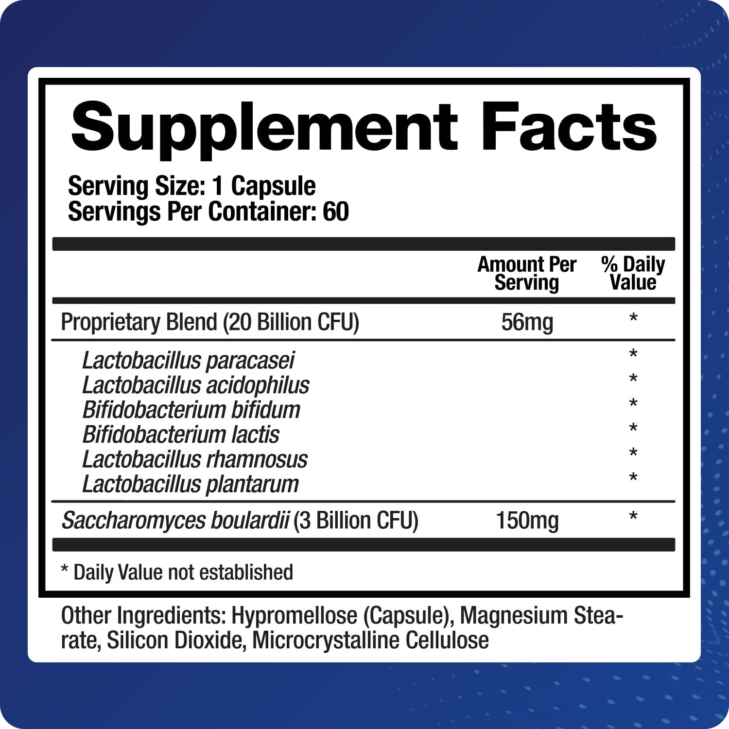 BioMatrix Saccharomyces boulardii Probiotic Supplement w/L. paracasei, L. rhamnosus, Bifidobacterium, Acidophilus – Prebiotic Complement – Temp-Stable, 30-60 Day Supply BioMatrixBuy Supplements Australia