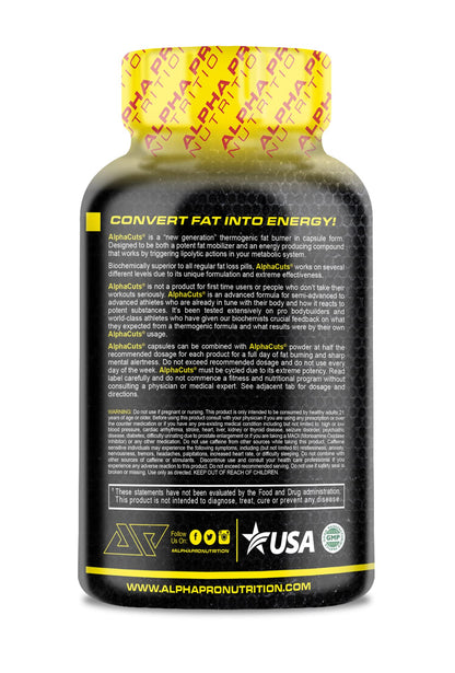ALPHA CUTS Capsules Fat Burner Thermogenic Men Women Pre Cardio Workout Weight Loss ALPHA CUTSBuy Supplements Australia