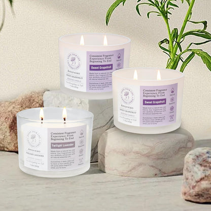 3 Pack Candles for Home Scented, 34.8 oz 240 Hour Long Lasting Candles Set, Grapefruit &Lavender ROSIANSBuy Supplements Australia